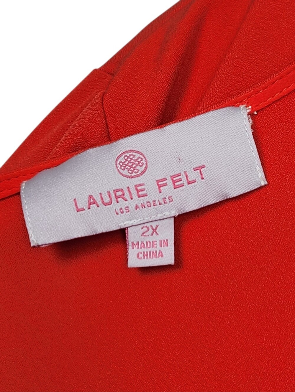 Laurie Felt Orange Bell Sleeve Scuba Stretch Dress Boatneck Womens Size 2X - Picture 10 of 12